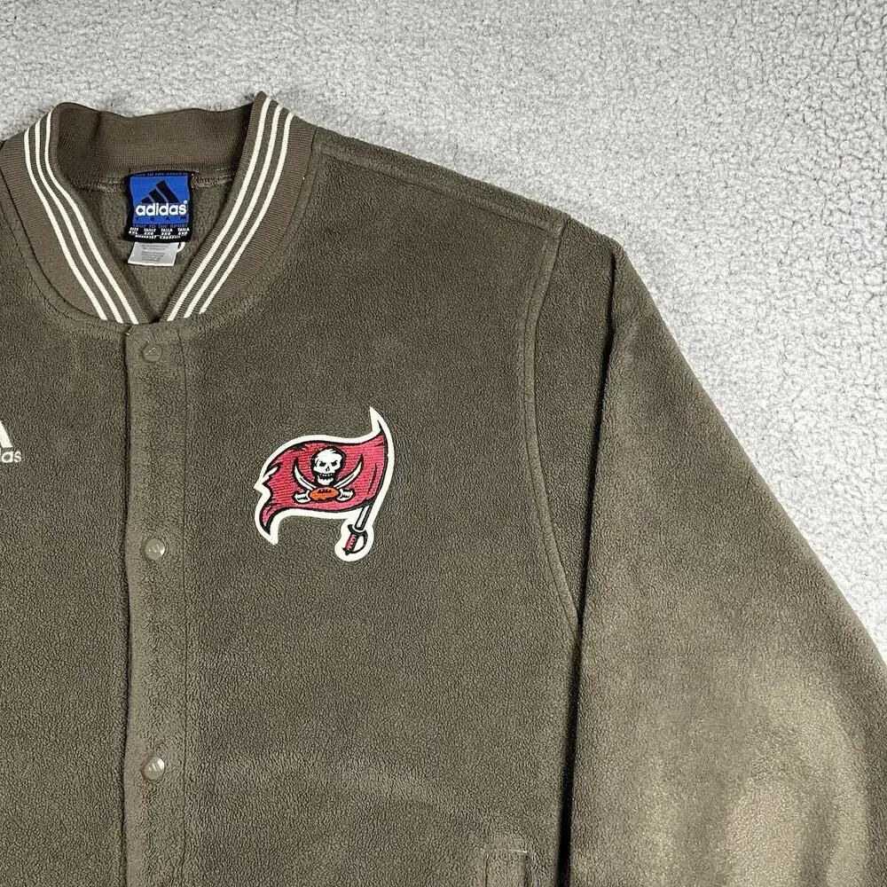 Tampa Bay Buccaneers Jacket Mens 2XL Adidas NFL Football Team VTG Bomber Snap - Picture 12 of 16